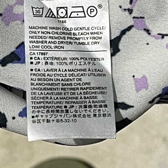 Banana Republic Womens Size L Floral Long Sleeve Blouse With Tie Cuffs - Picture 8 of 10